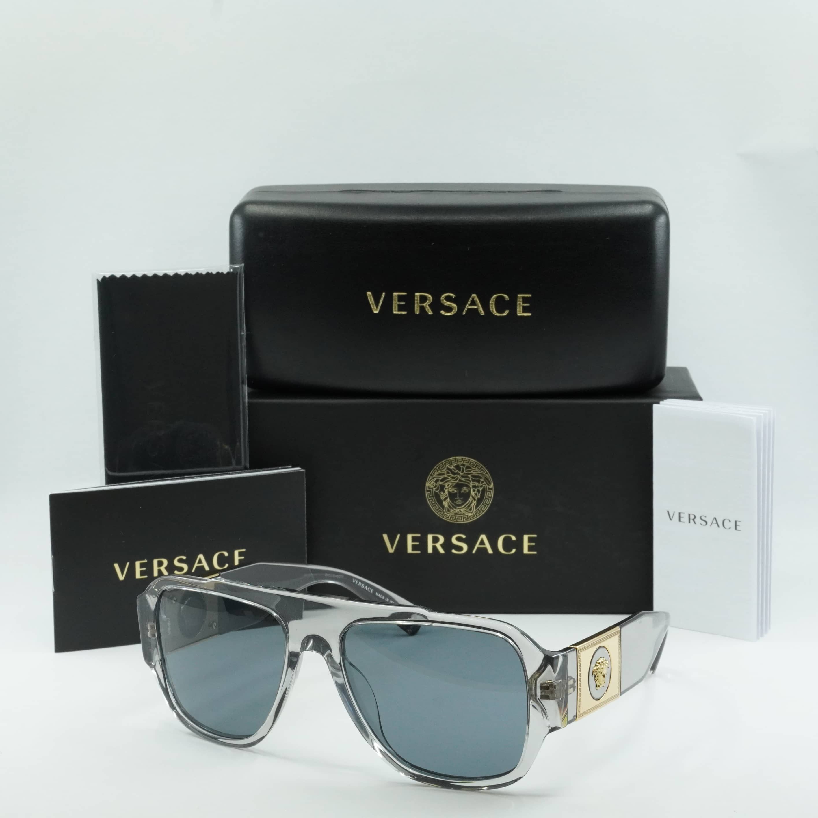 Versace Versace VE4436U 530580 Sunglasses Grey Aviator Frame Size ONE SIZE - 11 Thumbnail