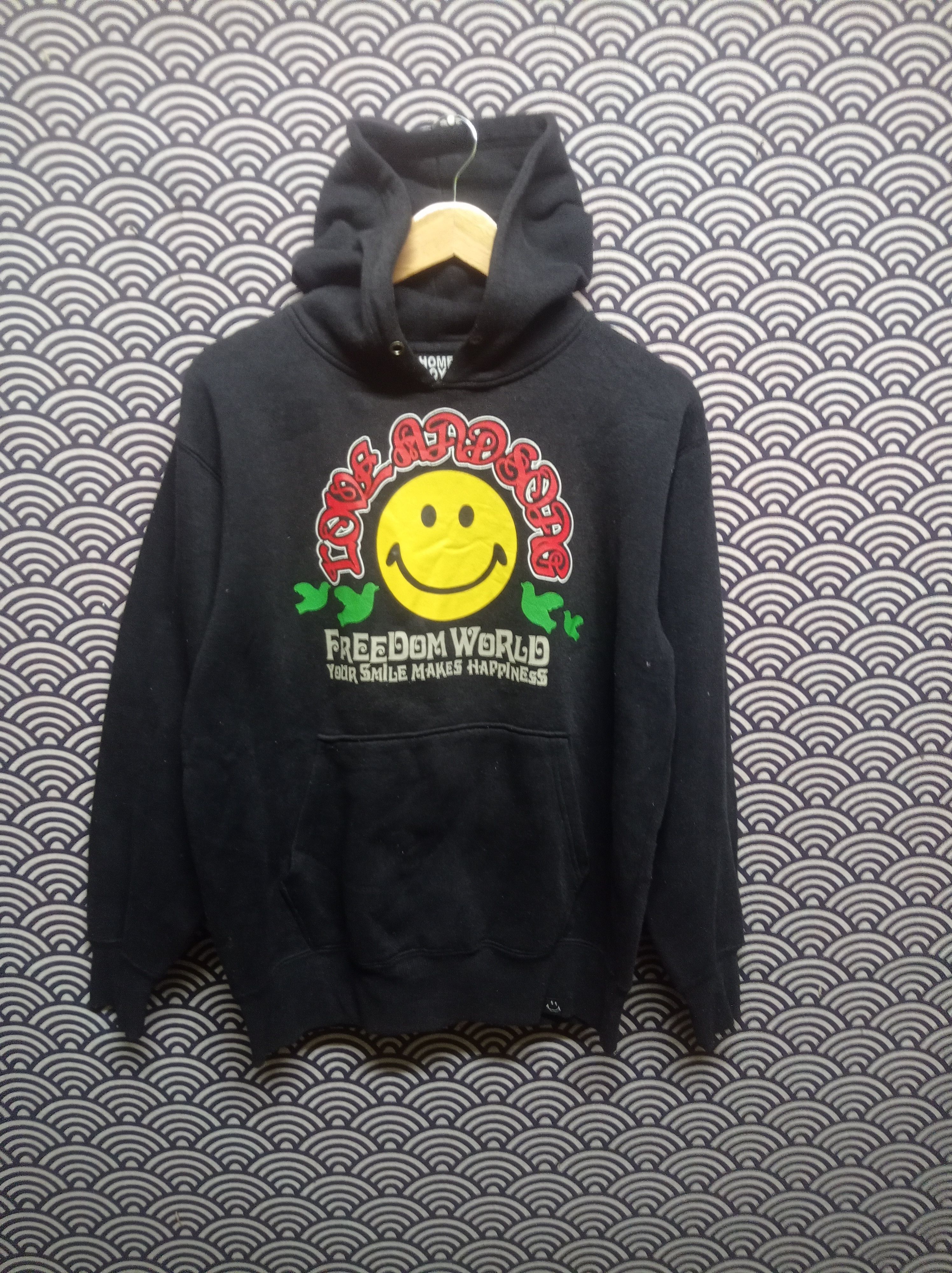 Japanese Brand Home boys smile love and peace hoodie #GB2 Size US L / EU 52-54 / 3 - 1 Thumbnail