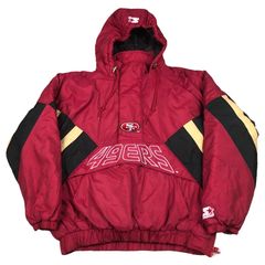 STARTER, Jackets & Coats, Vintage Starter Nfl San Francisco 49ers Red 8s  90s Satin Jacket Medium Nwt