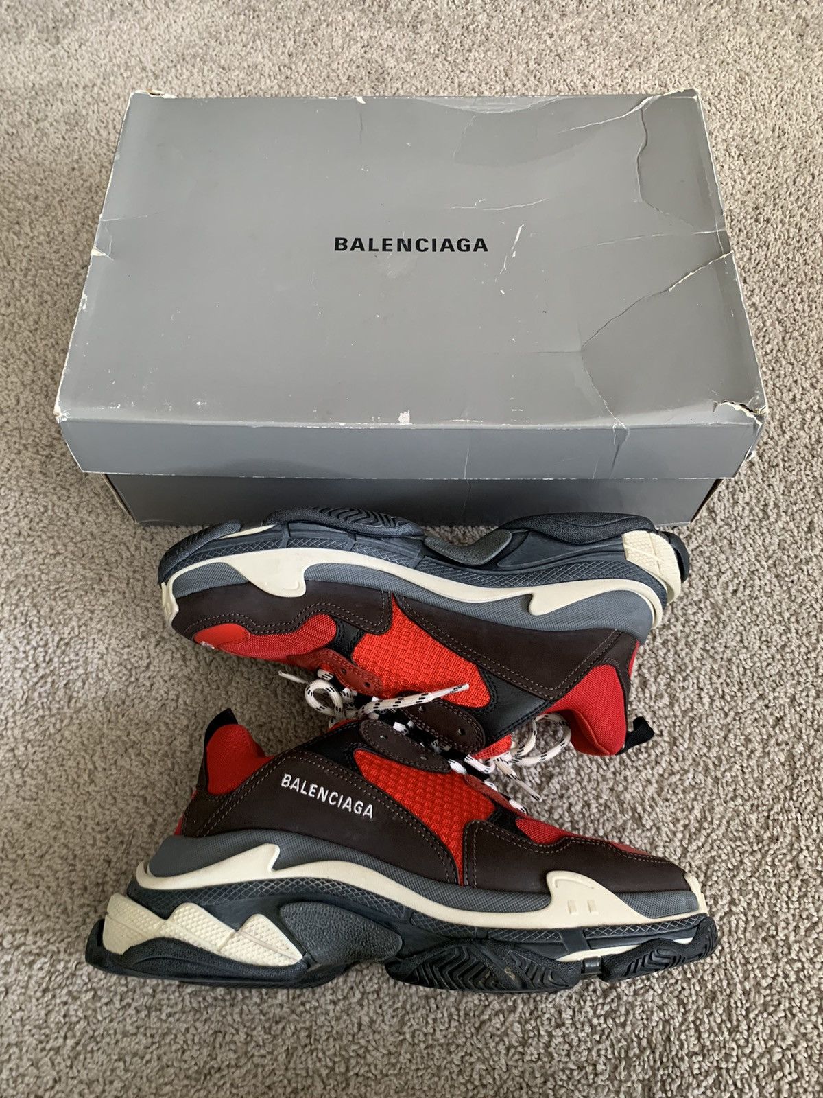 image of Balenciaga Triple S Sneaker ‘Black Red’ Size 9, Men's