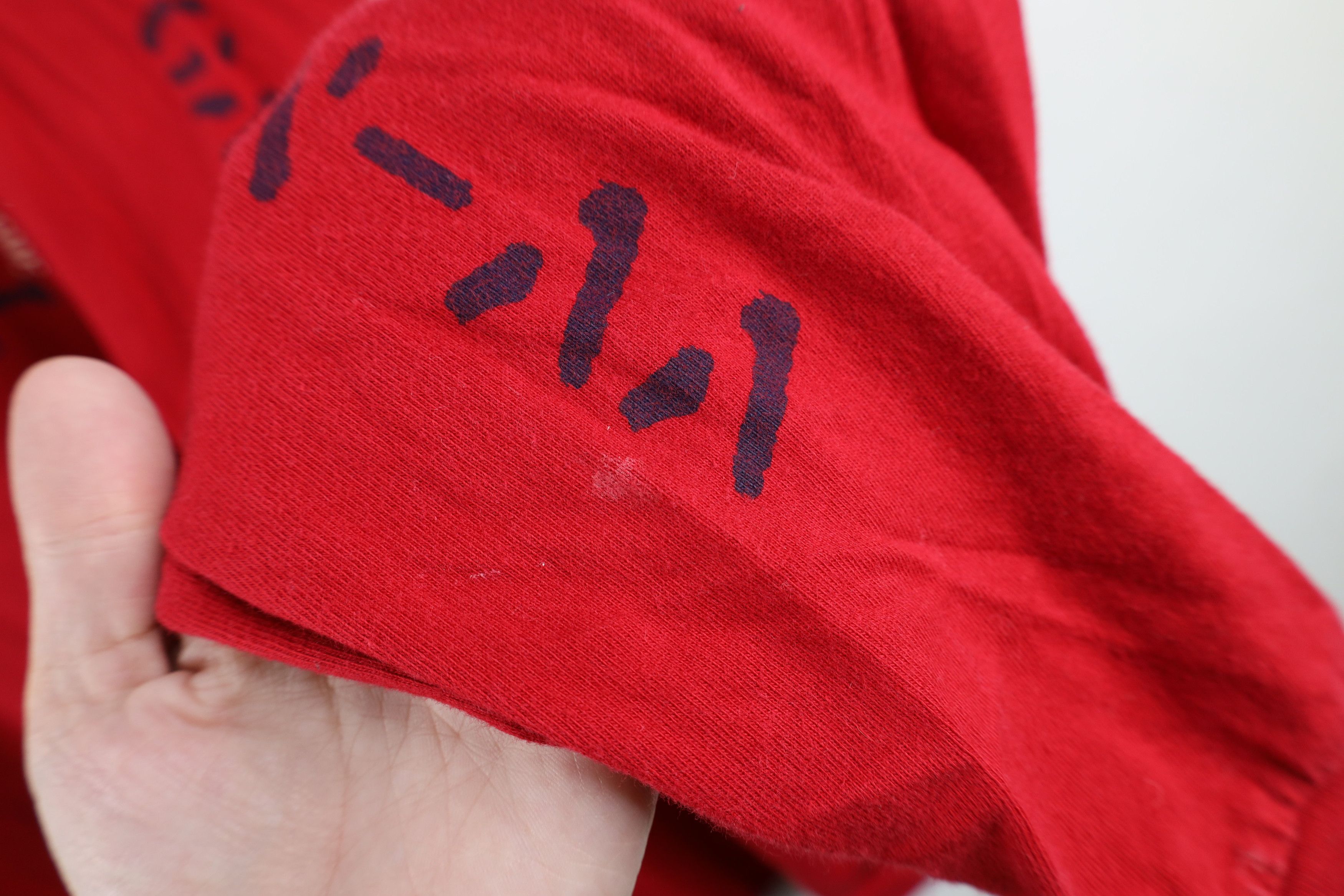 Gap Vintage Gap Spell Out Hockey Long Sleeve T-Shirt Red Cotton Size US L / EU 52-54 / 3 - 6 Thumbnail