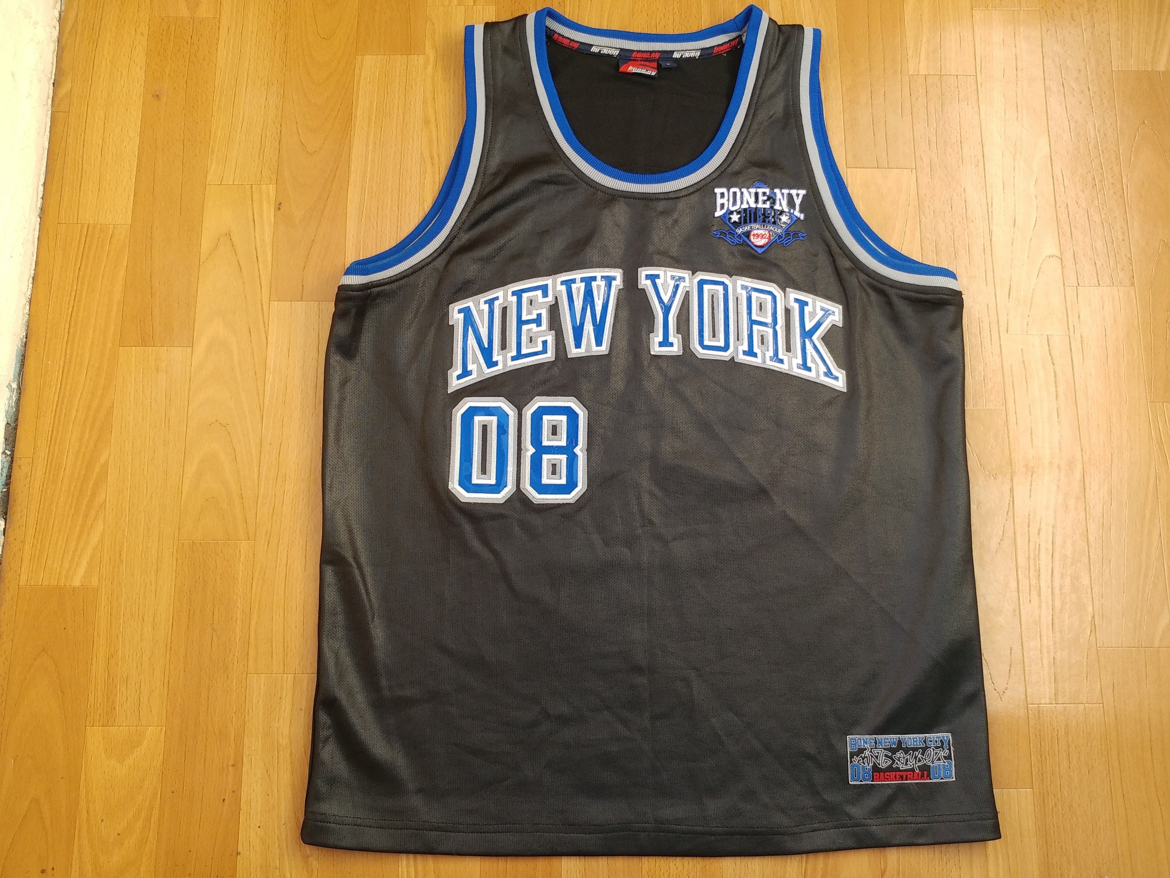 Vintage New York jersey, vintage Bone NY t-shirt, NYC basketball L Size US L / EU 52-54 / 3 - 1 Thumbnail