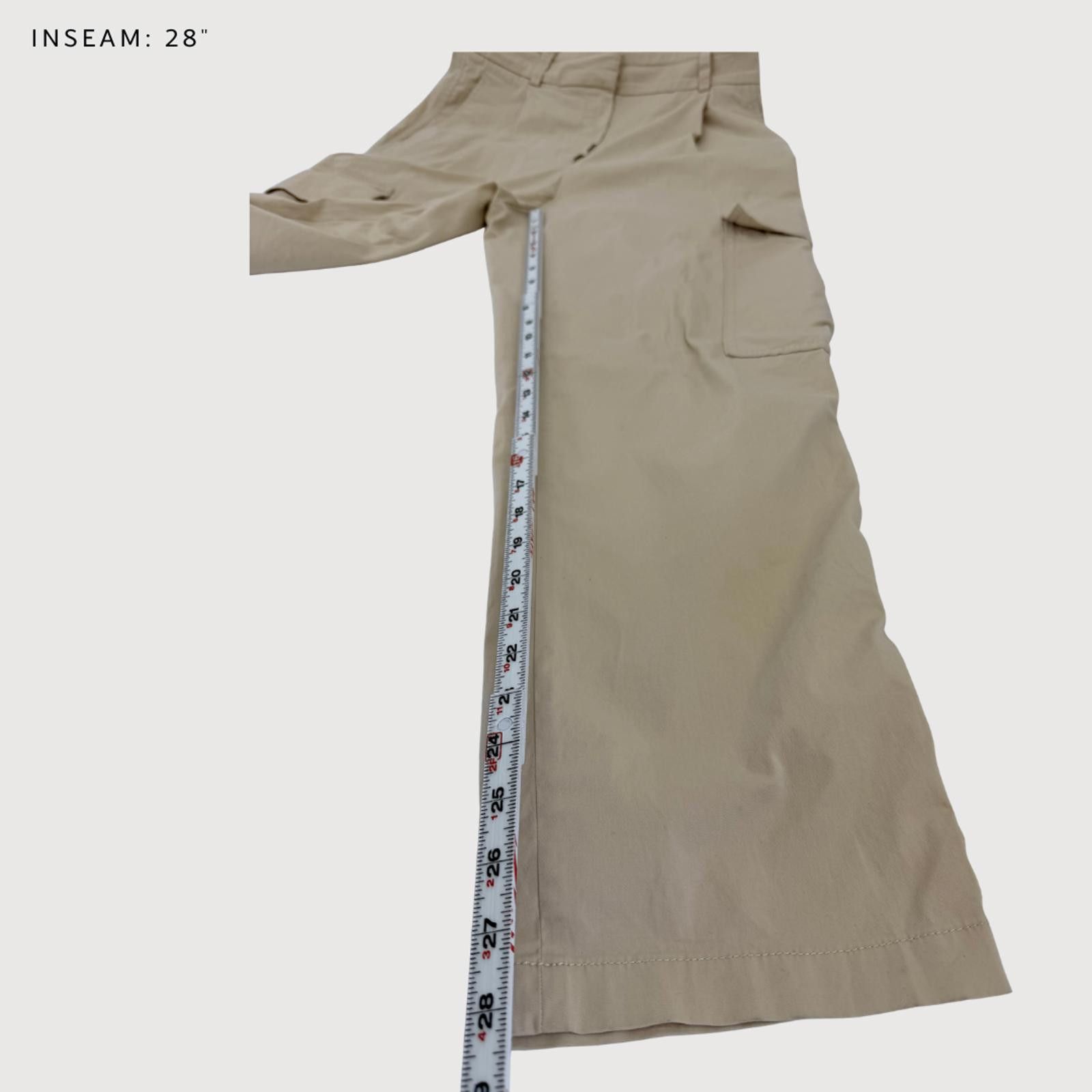 Massimo Dutti Massimo Dutti Cargo Chino Pants Relaxed Fit Khaki XS Size 27" / US 4 / IT 40 - 8 Thumbnail