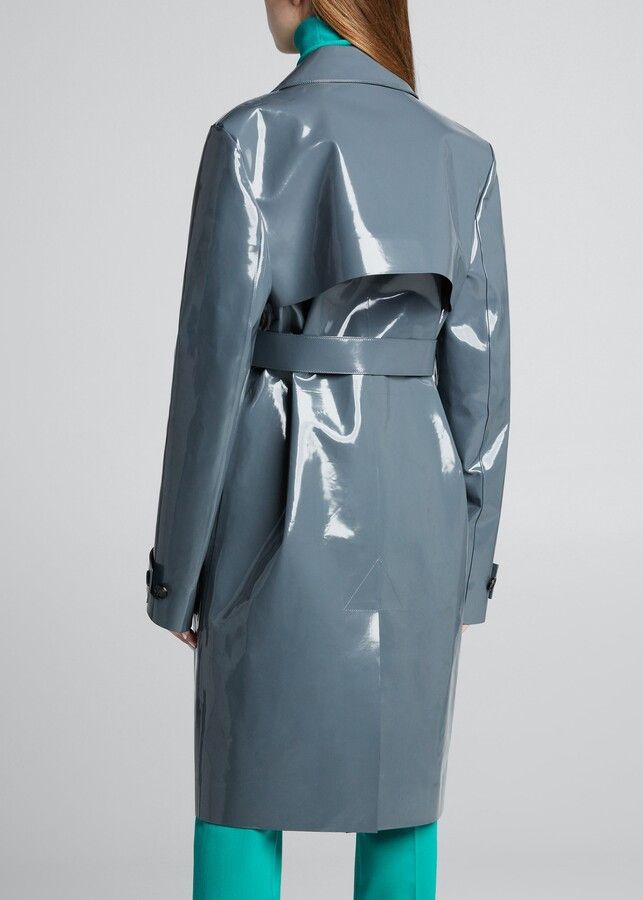 Bottega Veneta o1n1vont1124 Trench Coat in Slate Grey Size XS / US 0-2 / IT 36-38 - 3 Thumbnail