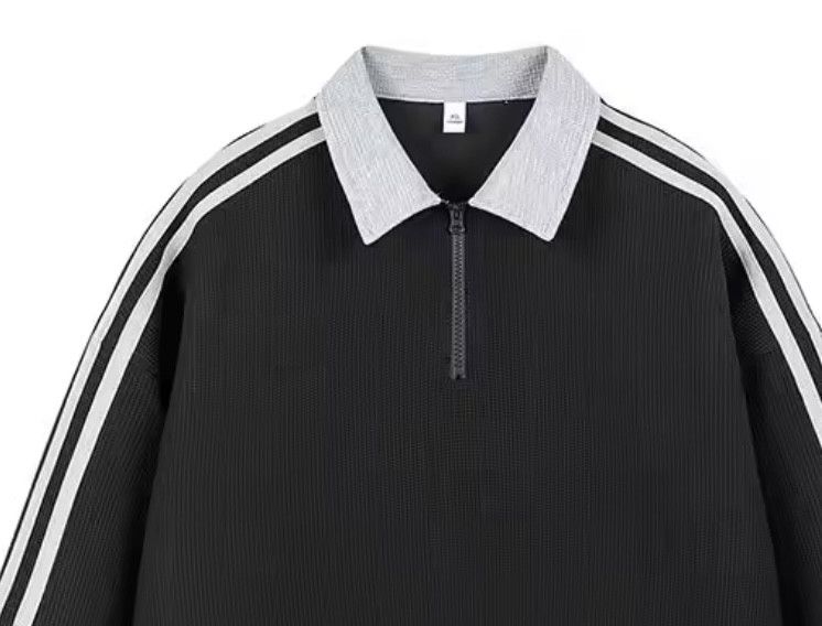 Other Trendy Striped Sweatshirt Polo Long Sleeve T-Shirt Size US M / EU 48-50 / 2 - 2 Thumbnail