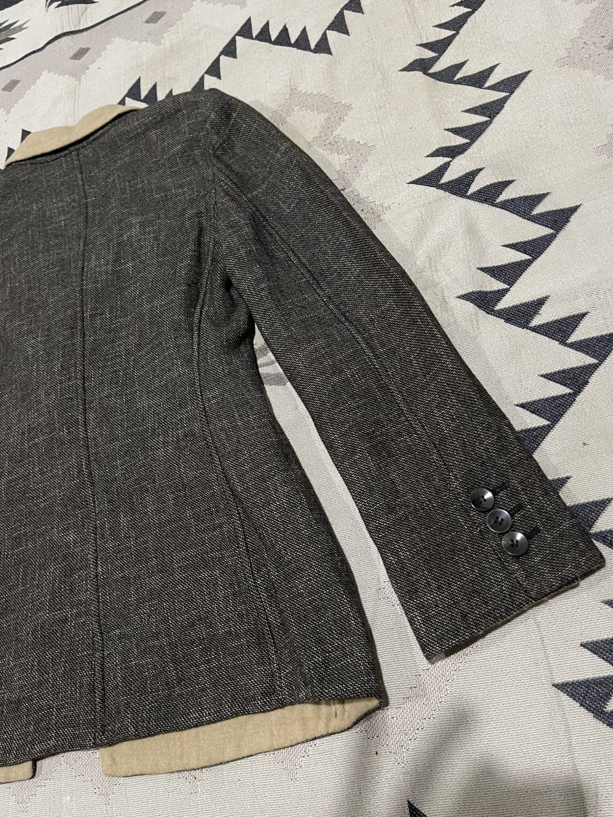 Armani Collezioni 1990s ARMANI COLLEZIONI WOOL BLEND TWEED RARE BLAZER Size S / US 4 / IT 40 - 12 Thumbnail