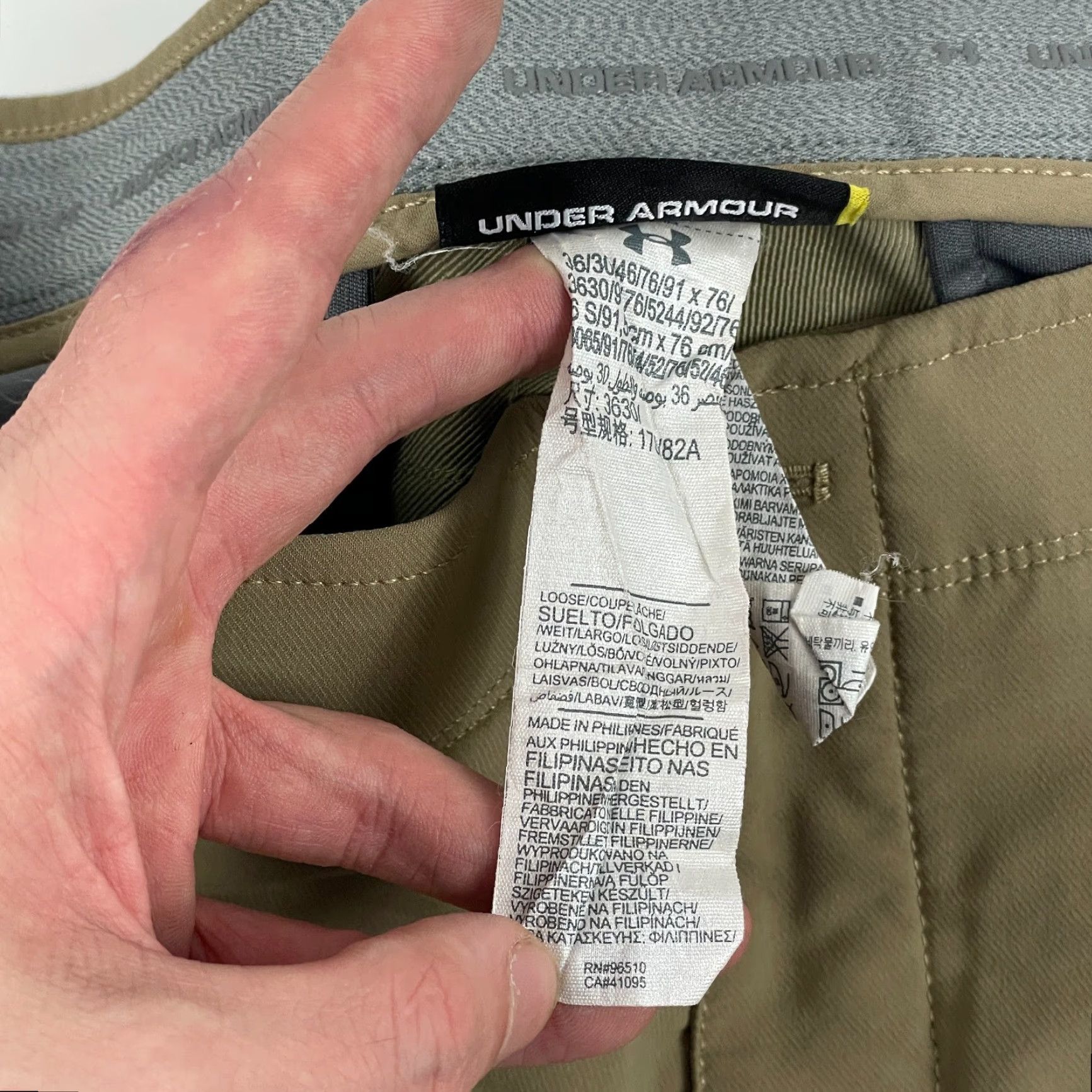 Under Armour Under Armour Pants Mens 36 x 30 Beige Golf Straight Leg Outdoors Stretch Casual Workwear 5-Pocket Mens Level Size US 36 / EU 52 - 7 Thumbnail