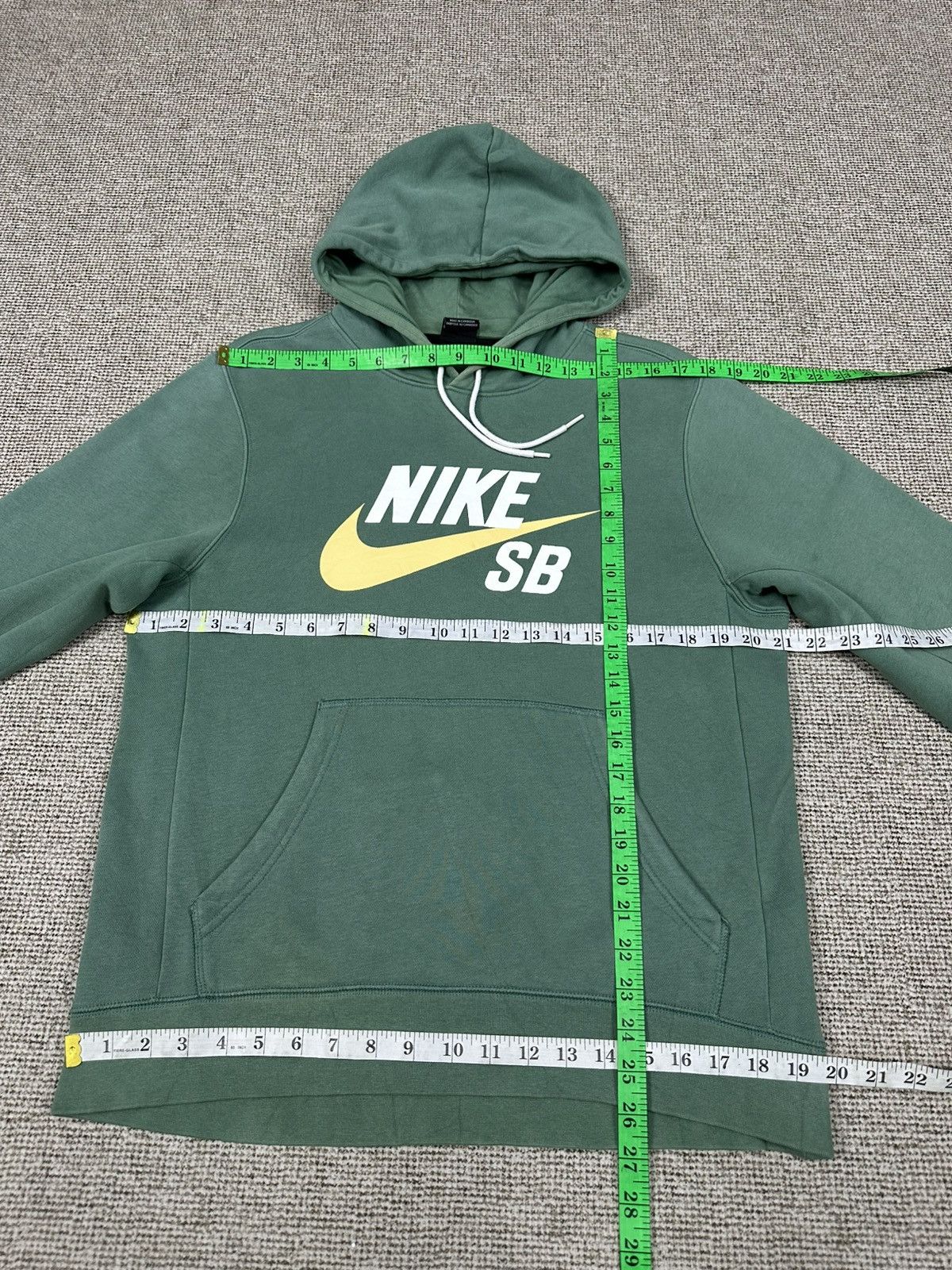 Nike Nike SB Nice Green Sunfaded Y2k Hoodie Z317 Size US L / EU 52-54 / 3 - 5 Thumbnail