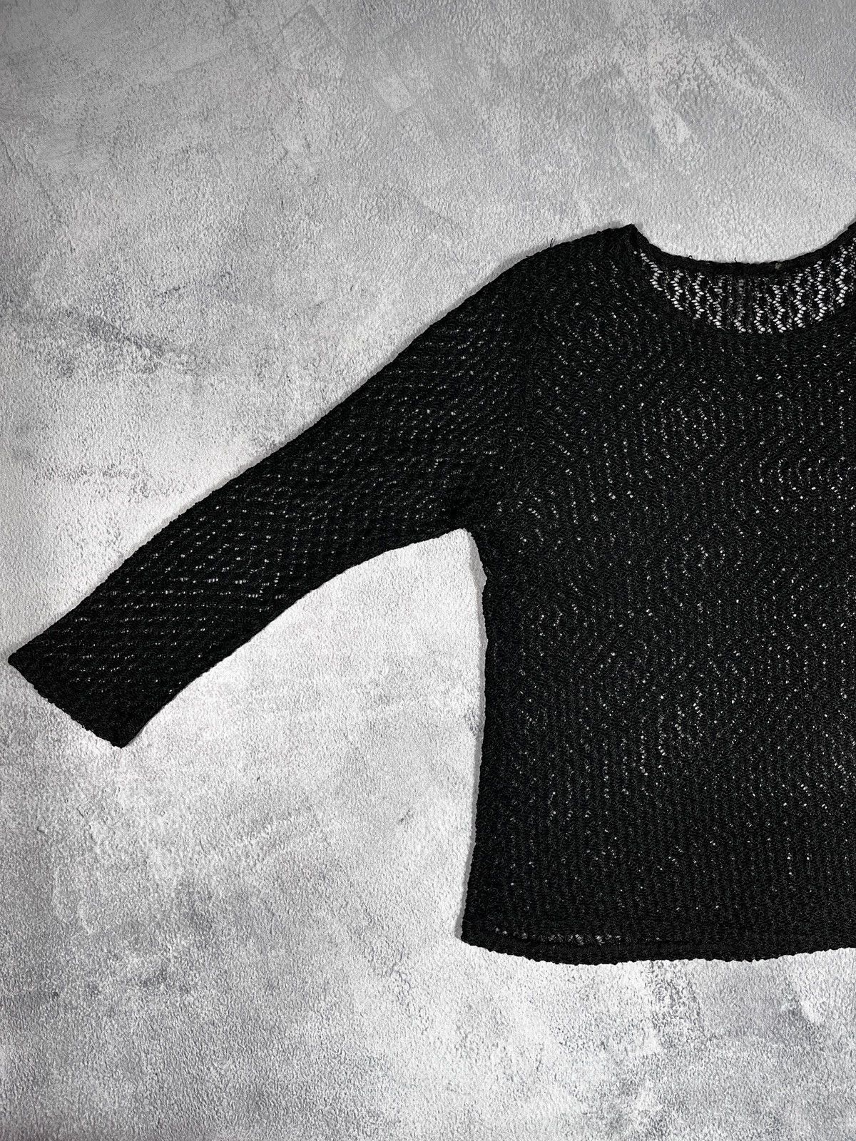 Japanese Brand × Vintage Vintage Y2K style Mesh longsleeve tee Avant Garde opium Size L / US 10 / IT 46 - 2 Thumbnail