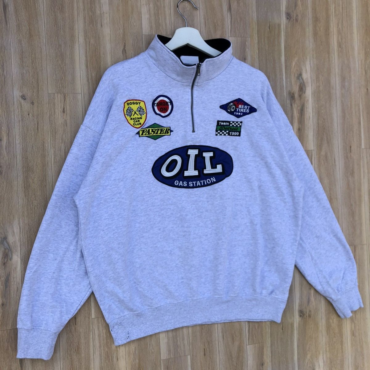 Vintage Vintage Oil Station Half Zipper Pullover Size US L / EU 52-54 / 3 - 2 Thumbnail