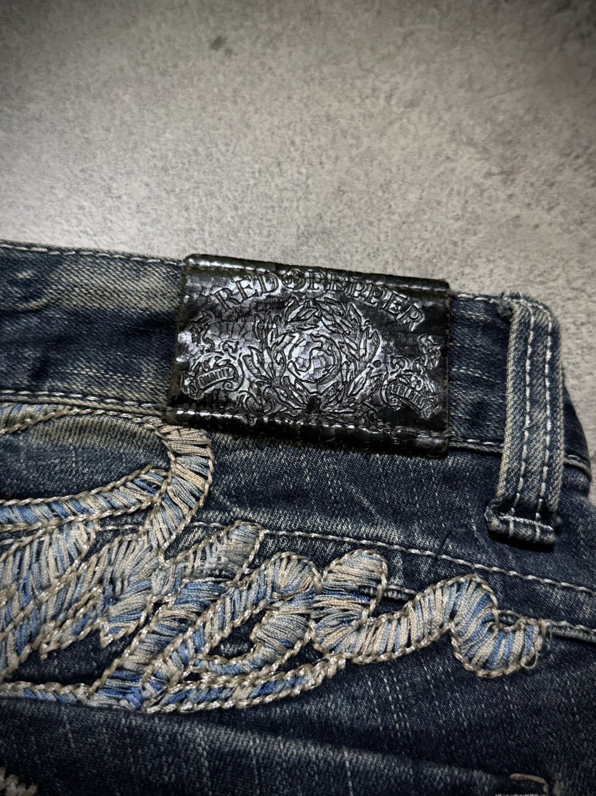 Hysteric Glamour Y2k Red Peppers skull studded ifsixwasnine bootcut jeans Size US 29 - 9 Thumbnail