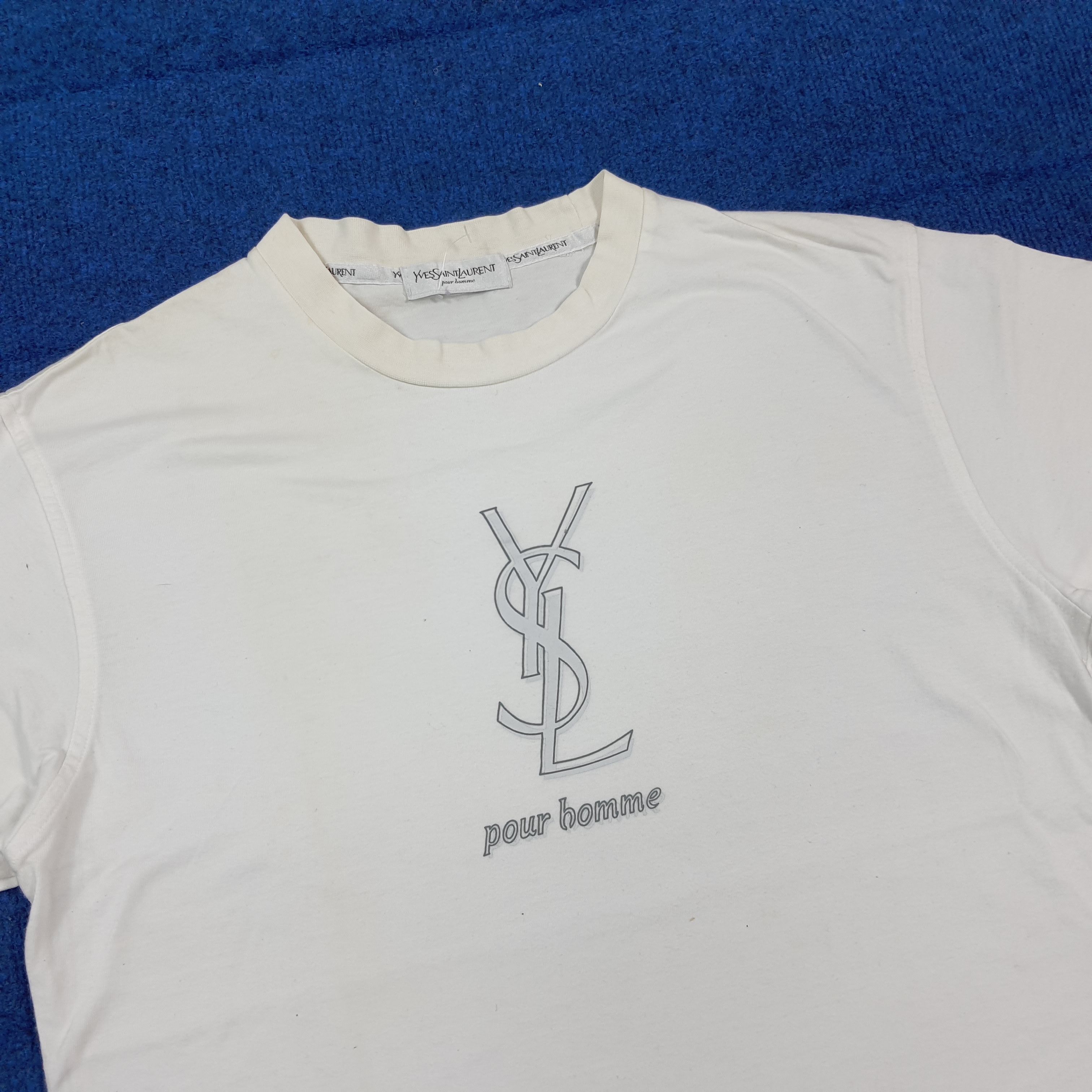 Yves Saint Laurent Vintage Yves Saint Laurent YSL Designer Tshirt C301N6 Size US M / EU 48-50 / 2 - 2 Thumbnail