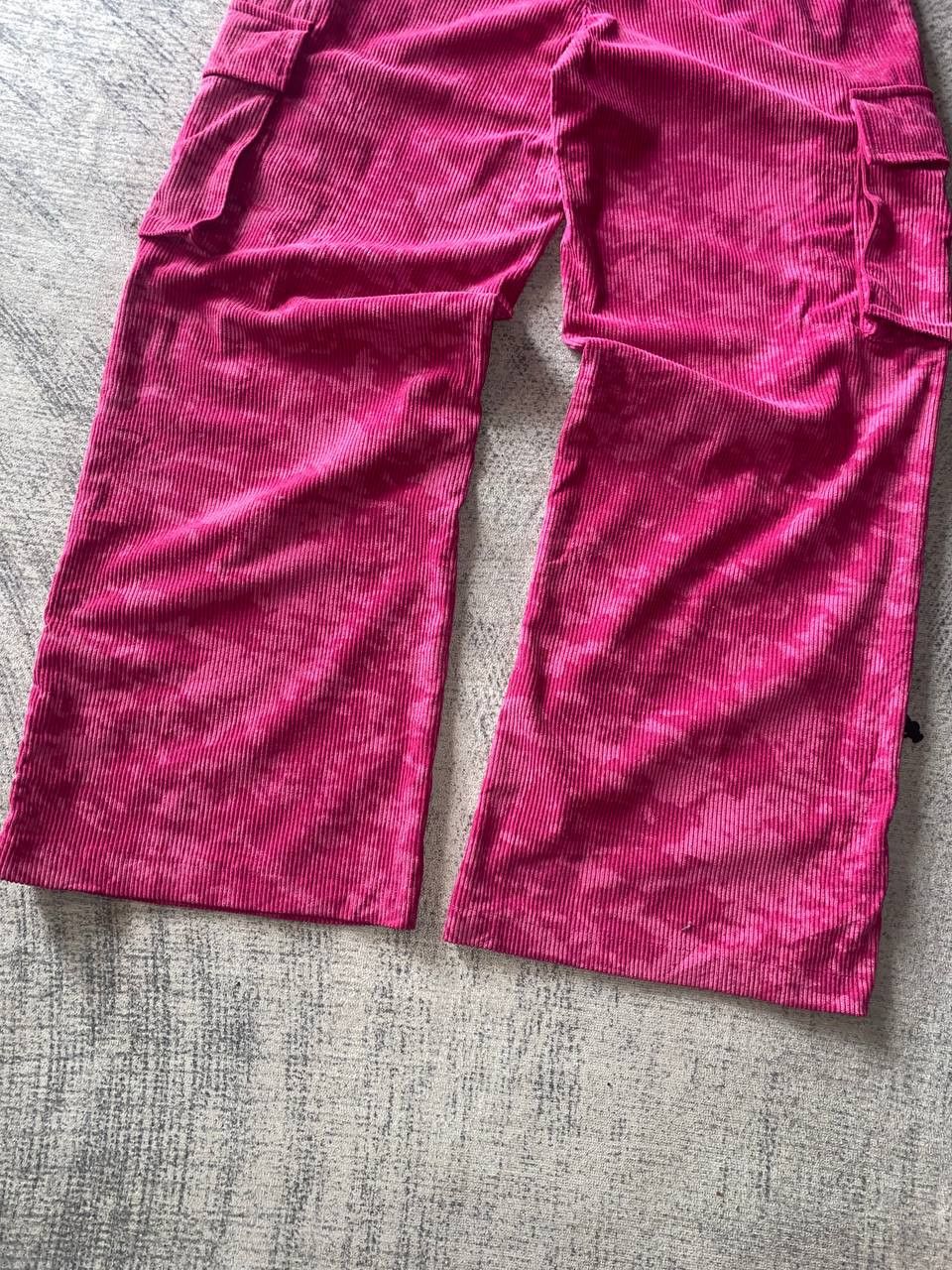 Other 🔥RARE Hot Pink Harajuku Corduroy Wide Leg Cargo Pants🔥 Size US 28 / EU 44 - 7 Thumbnail