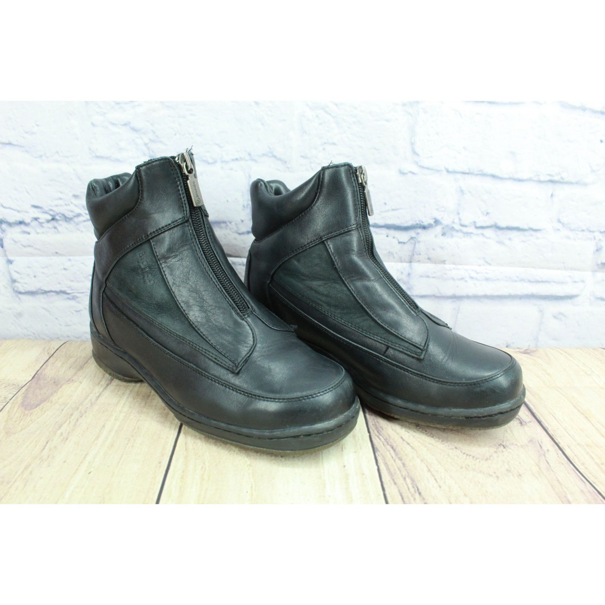 Blondo Blondo Women's Leather Front Zip Casual Winter Ankle Boots Size US 6.5 / IT 36.5 - 3 Thumbnail