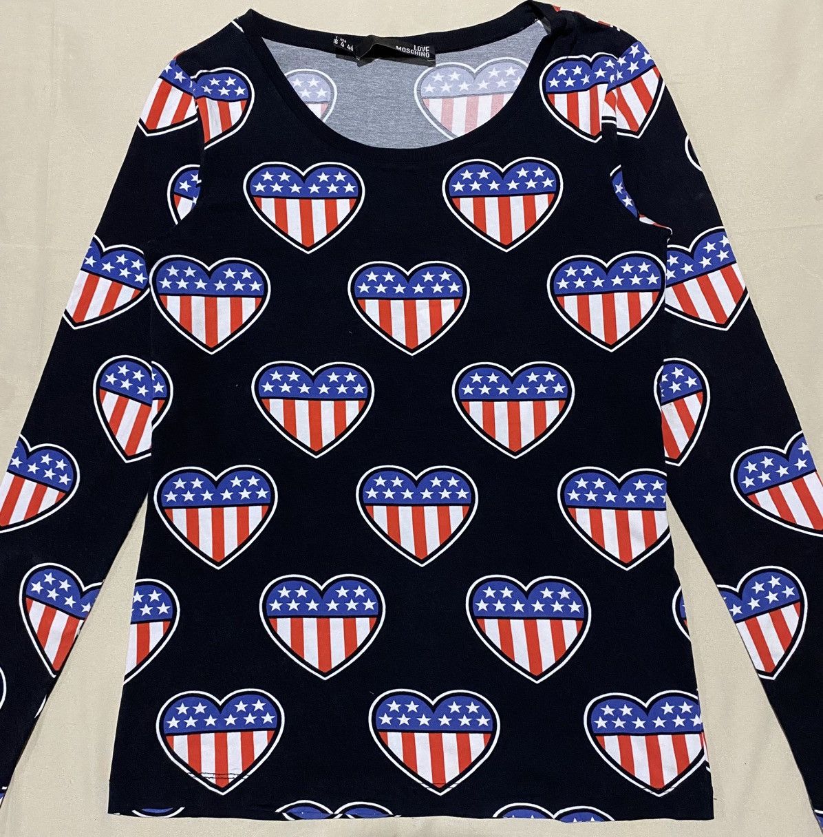 Moschino Love Moschino Full Print Longsleeve T-Shirt Size S / US 4 / IT 40 - 2 Thumbnail
