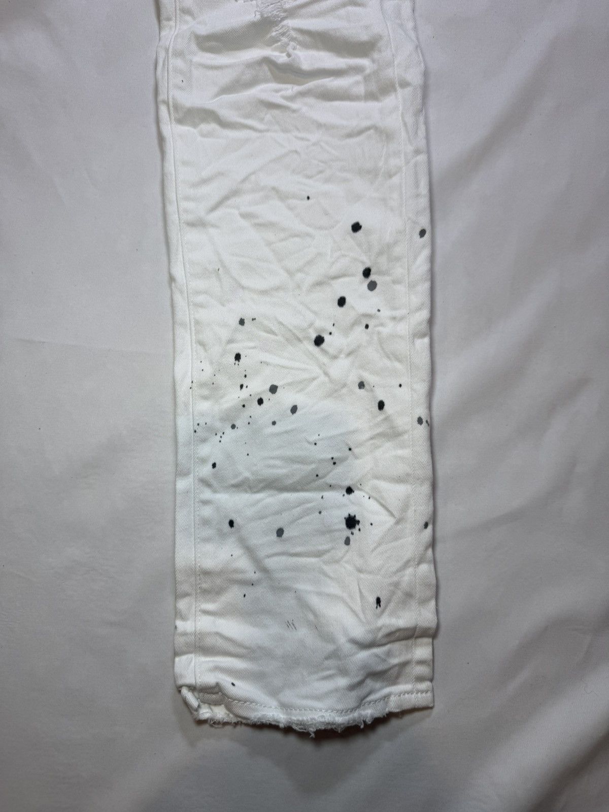 Purple Paint Splatter P001 Slim Fit Low Rise Slim Leg Denim Jeans Size US 36 / EU 52 - 3 Thumbnail