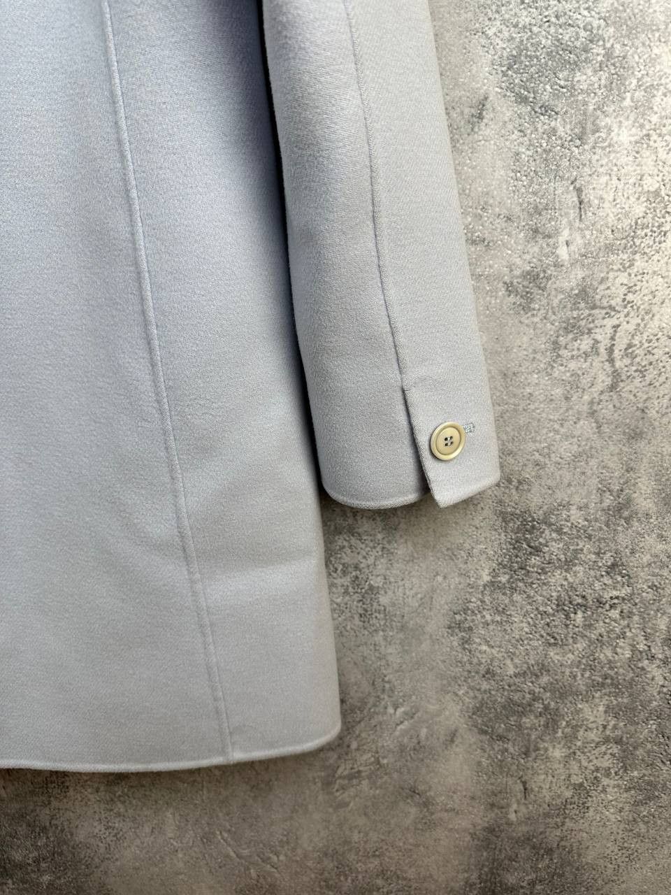 Max Mara Max Mara Studio Cucito a Mano Blue Virgin Wool Tailored Coat Size S / US 4 / IT 40 - 9 Thumbnail