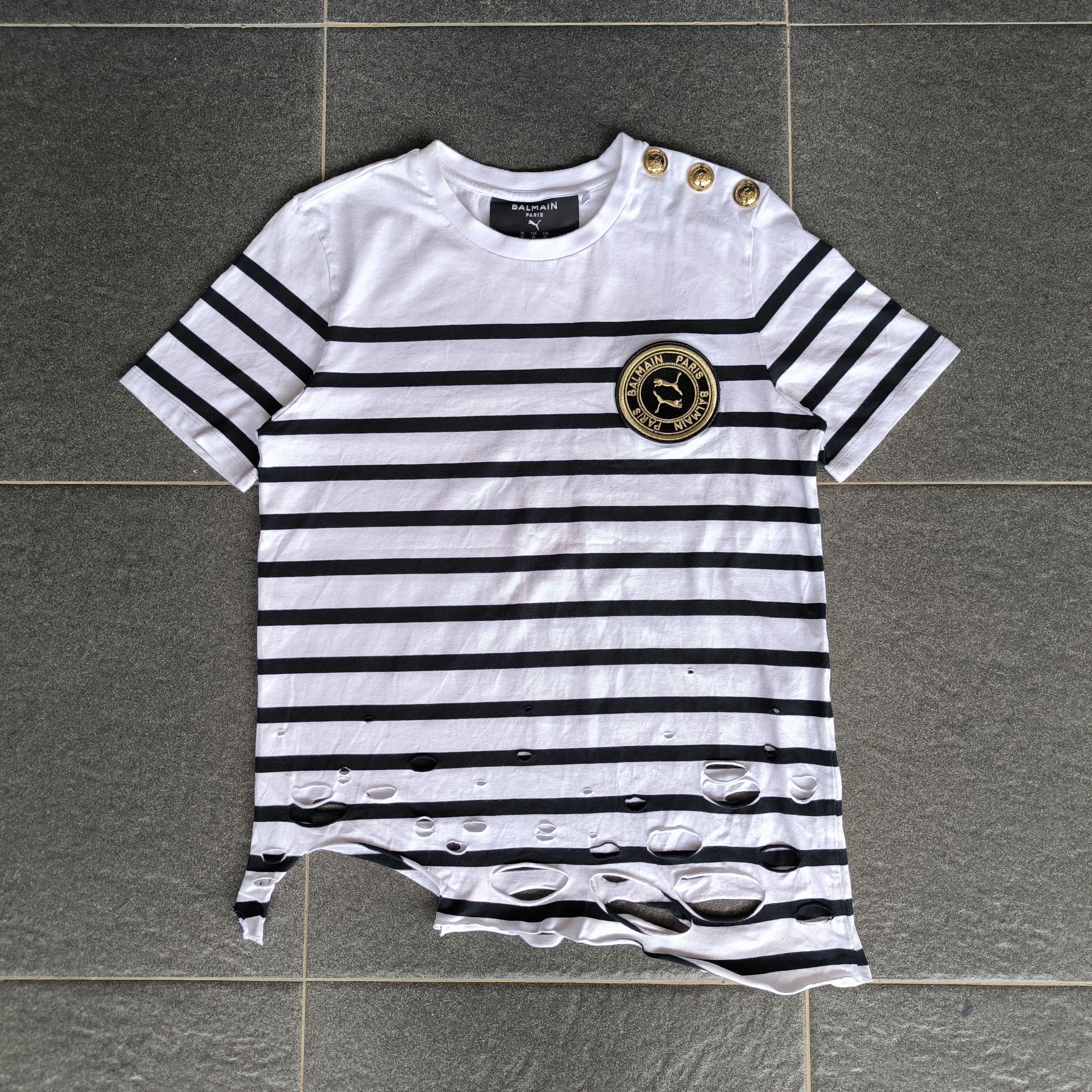 Balmain Balmain x puma disstresed tshirt Size XS / US 0-2 / IT 36-38 - 1 Thumbnail