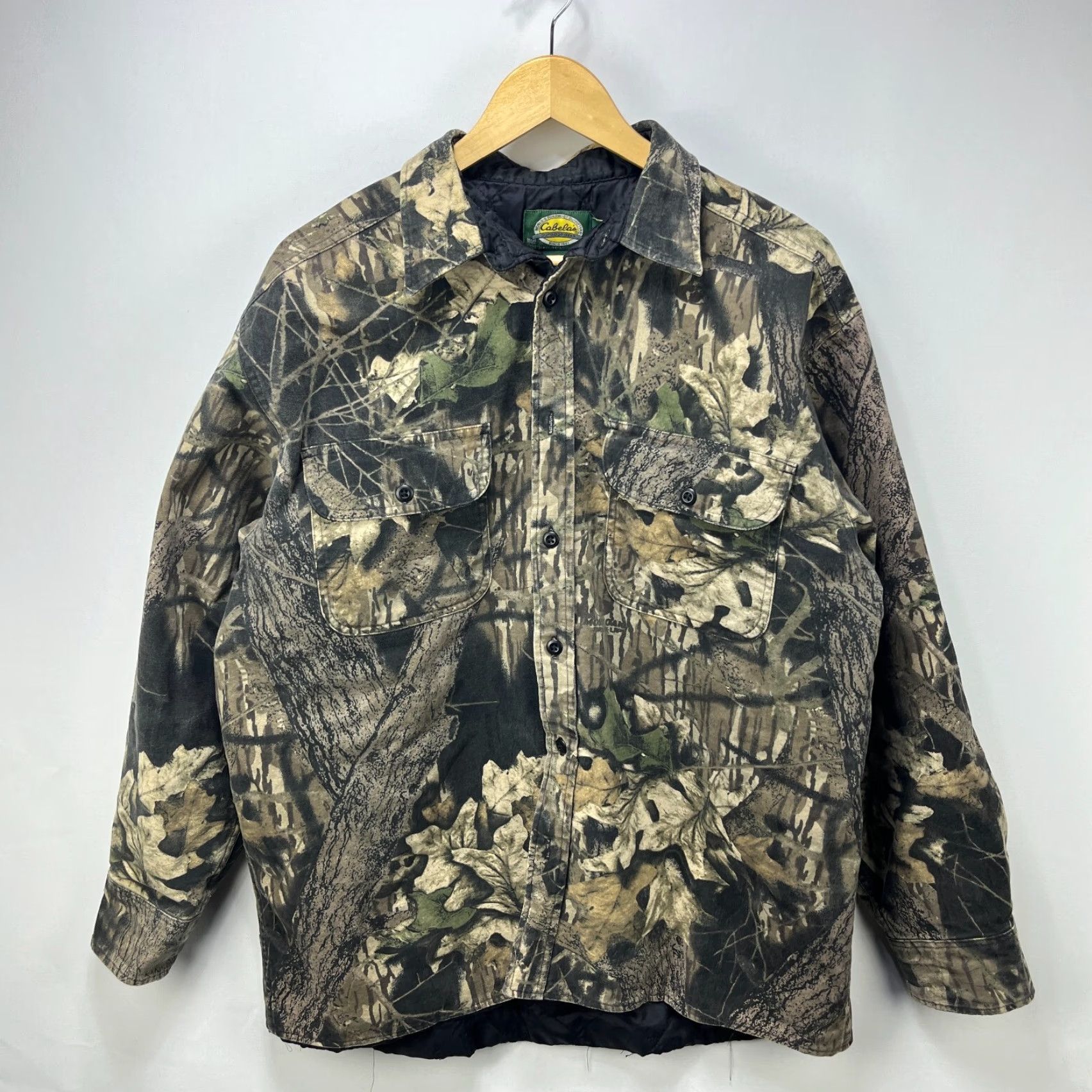 Vintage VINTAGE Cabela's Realtree Camo Lined Jacket Large Hunting Bomber Jacket Mens L Green Size US L / EU 52-54 / 3 - 2 Thumbnail