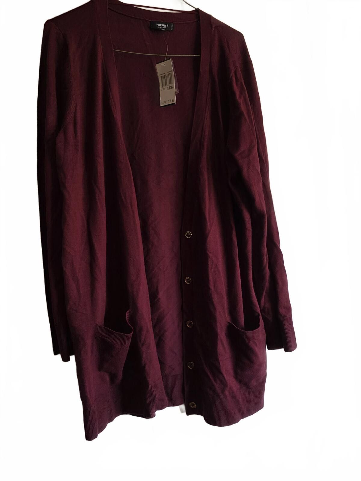 Other Premise Studio Brandywine Open Front Cardigan Sweater 1X NWT Size XL / US 12-14 / IT 48-50 - 10 Thumbnail