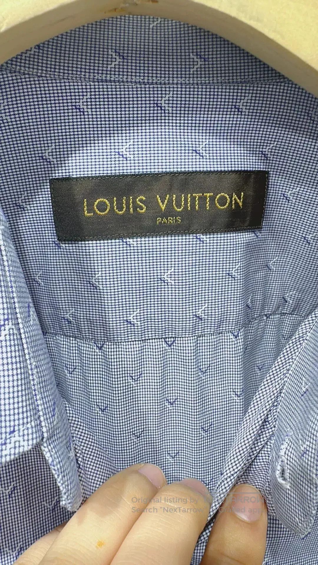 Japanese Brand LV Triangle Print Plaid Shirt. Size US L / EU 52-54 / 3 - 2 Thumbnail