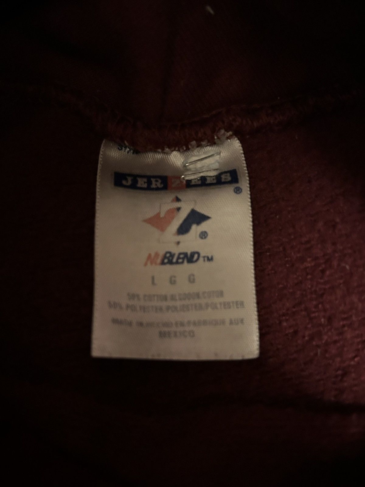 Jerzees × Vintage MAROON VIRGINIA TECH HOODIE Size US L / EU 52-54 / 3 - 6 Thumbnail