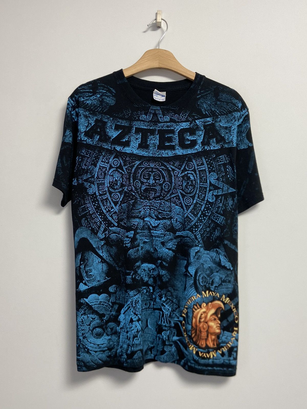 Vintage Vintage Azteca Tshirt "All Over Print" Size US M / EU 48-50 / 2 - 1 Thumbnail