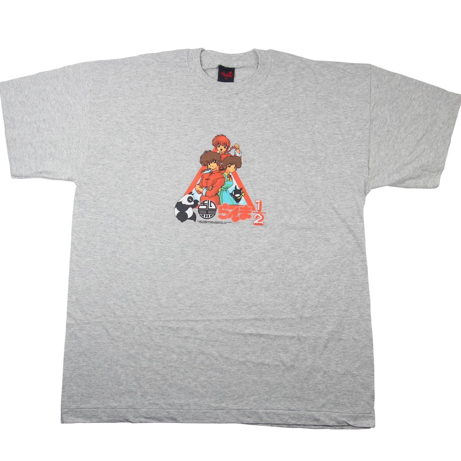 image of Vintage 1989 Ranma 1/2 Graphic T Shirt in Grey, Men's (Size XL)