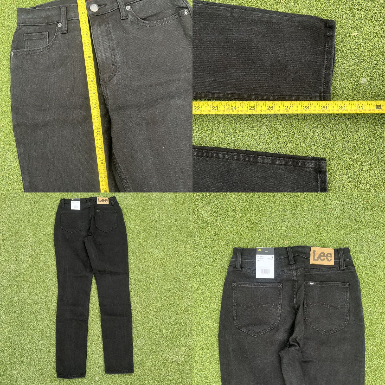 Lee Lee straight leg black Denim Jeans sz 6m New With Tags 27x29 Size 27" / US 4 / IT 40 - 8 Thumbnail