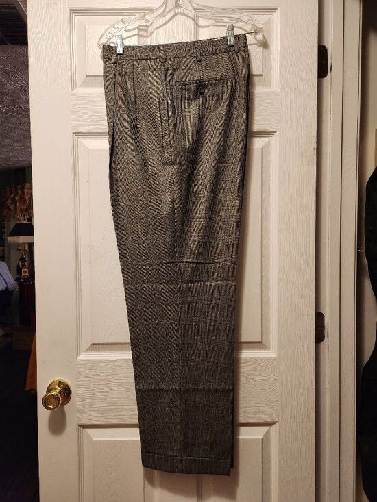 Jos. A. Bank jos.a.bank men's gray 100%wool dress pants size: 38/32 Size 38R - 1 Thumbnail