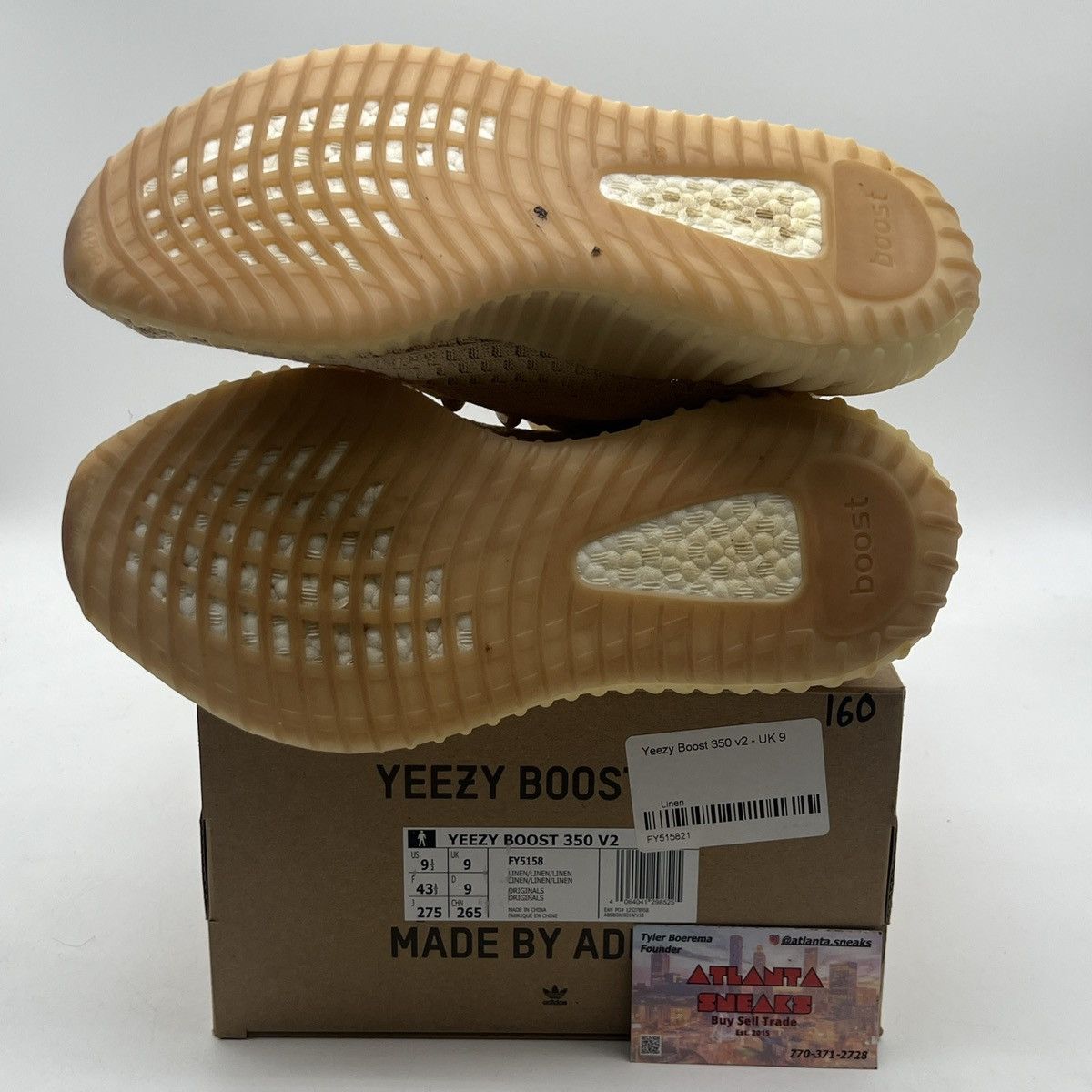 Adidas Yeezy boost 350 linen Size US 9.5 / EU 42-43 - 8 Thumbnail