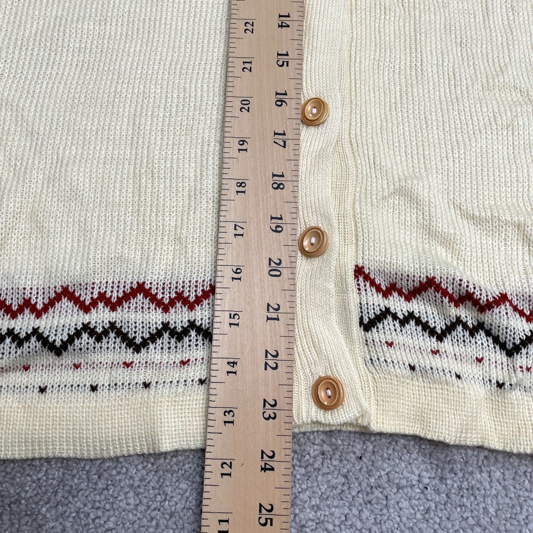 Vintage VINTAGE Gari Cardigan Sweater Womens M Beige Argyle Collared Button Down Knit Luxury Classic Designer Womens Size M / US 6-8 / IT 42-44 - 7 Thumbnail