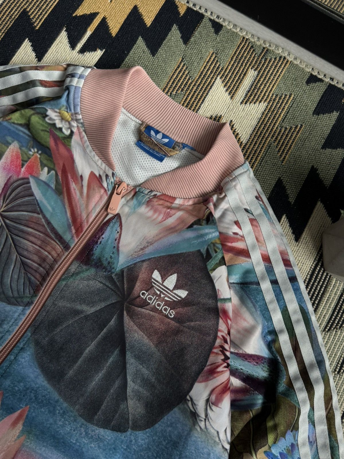 Adidas RARE❗️Vintage Adidas Originals Trefoil Floral Jacket Size S / US 4 / IT 40 - 6 Thumbnail
