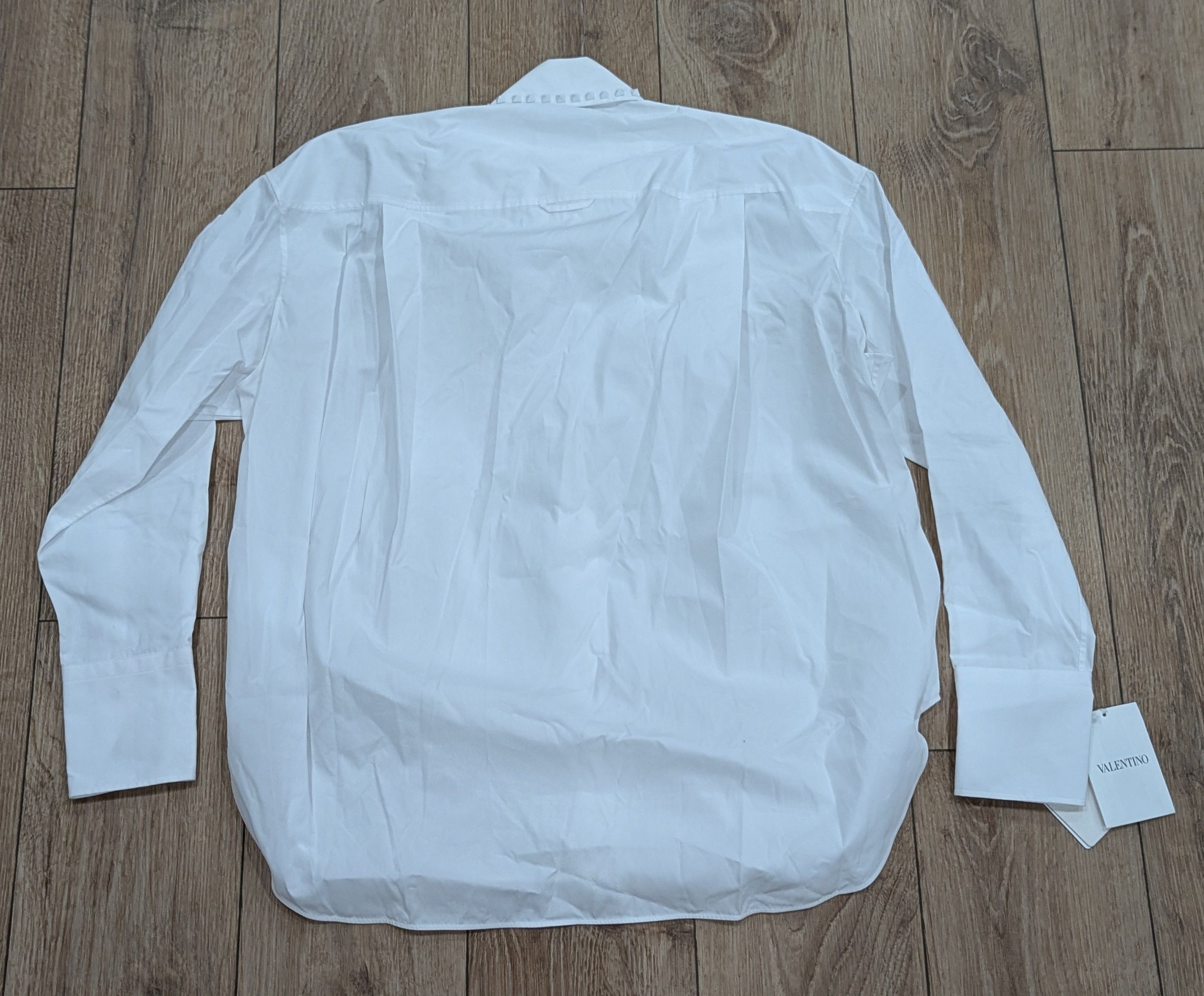 Valentino VALENTINO Solid Cotton LS Button Up Shirt White 39 US 15.5 Size US M / EU 48-50 / 2 - 3 Thumbnail