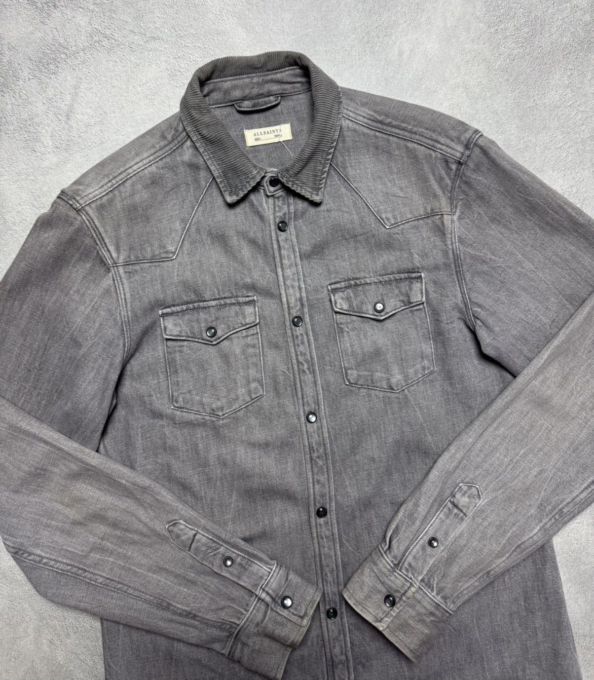 Allsaints AllSaints Glazer LS Button Up Long Sleeve Shirt Overshirt Size US S / EU 44-46 / 1 - 3 Thumbnail