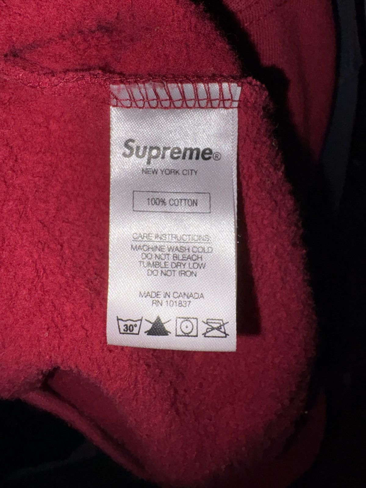 Supreme Supreme small box zip hoodie red burgundy Size US M / EU 48-50 / 2 - 4 Thumbnail