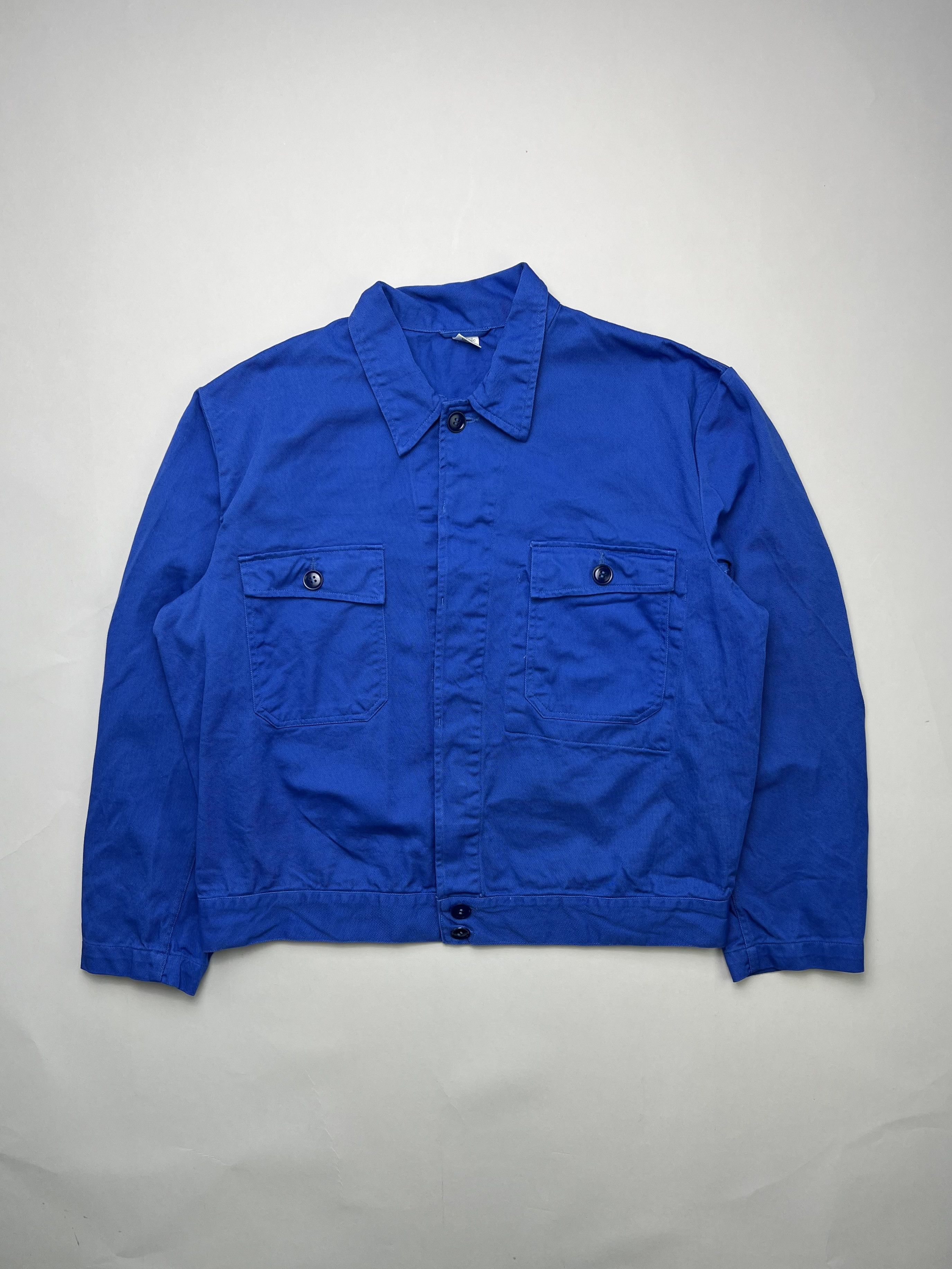 Vintage French Work Short Jacket Vintage Bleu De Travail Size US M / EU 48-50 / 2 - 1 Thumbnail