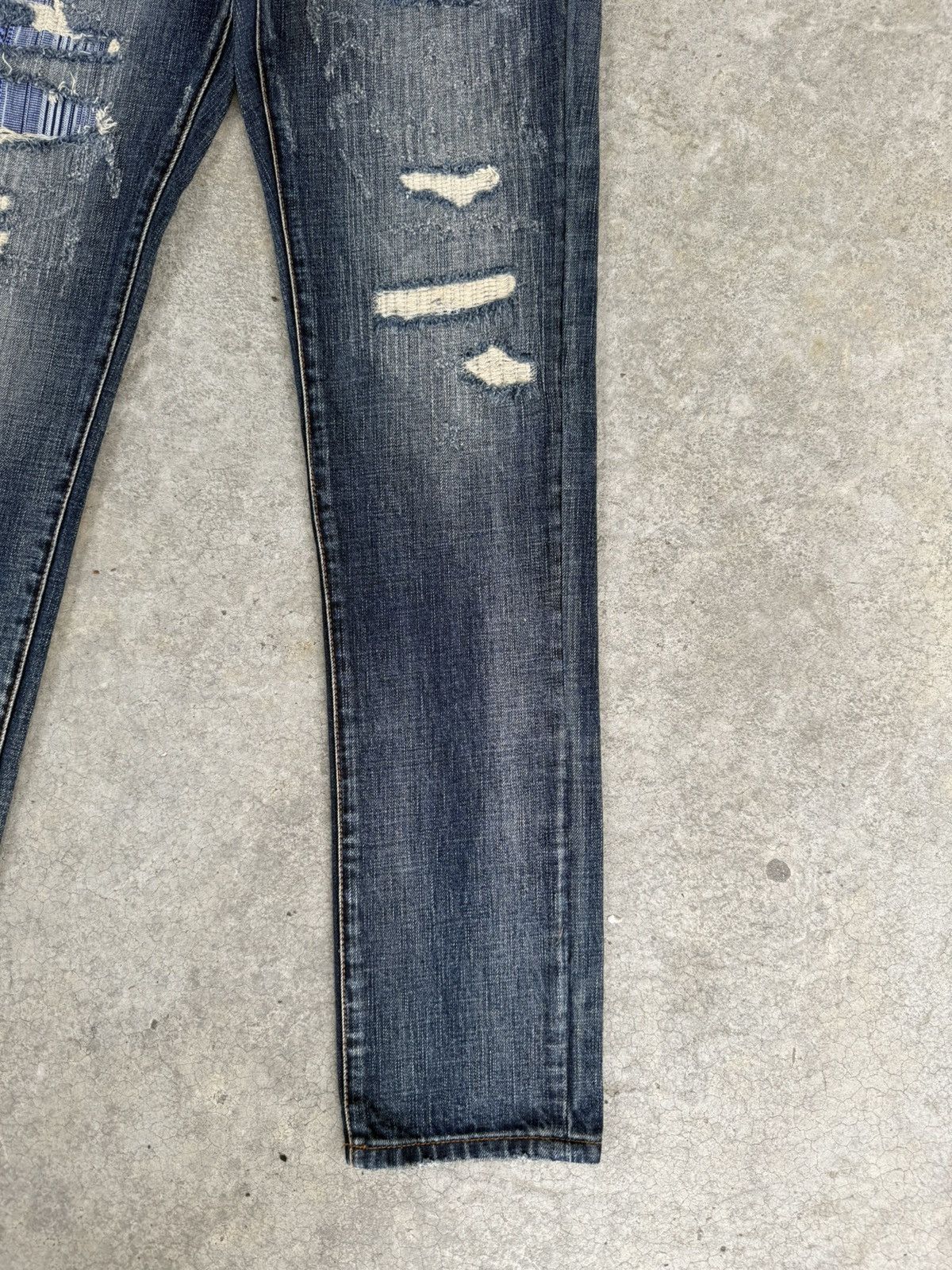 Embellish Japanese Embellish Boro Patchwork Distressed Slim Jeans Size US 34 / EU 50 - 7 Thumbnail
