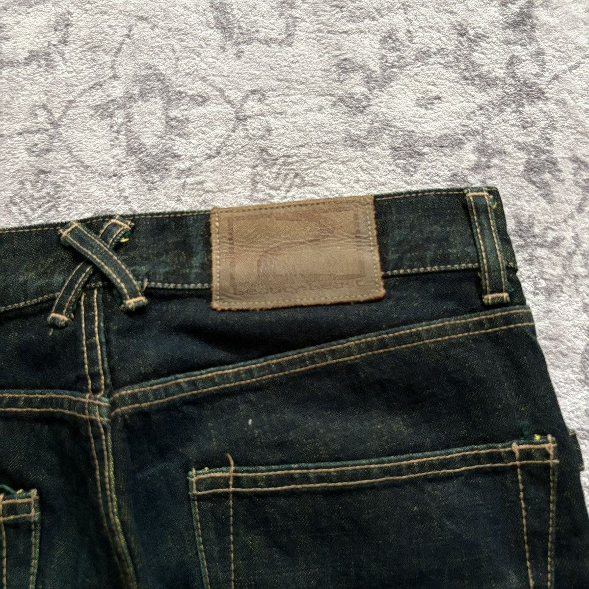 Beauty Beast Beauty:Beast Cross Arrow Print Denim Jeans Dark Green | 3 Size US 32 / EU 48 - 11 Thumbnail