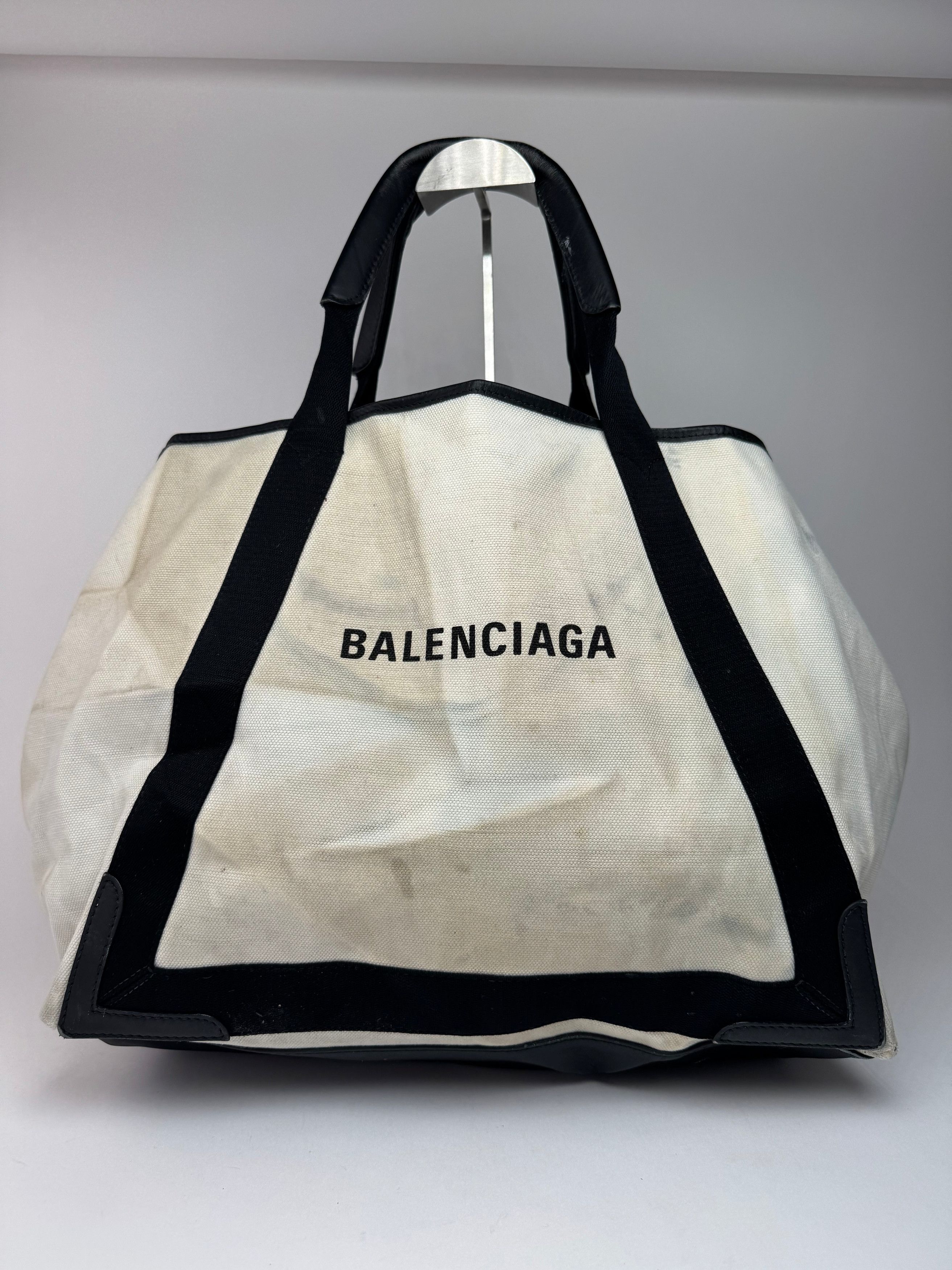 Balenciaga Vintage Logo Shopper black white Size ONE SIZE - 1 Thumbnail