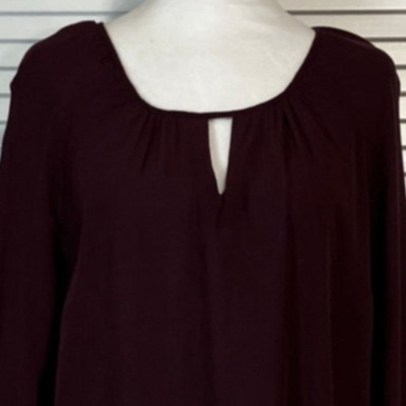 Old Navy Old Navy Burgundy Whimsigoth Boho Flowy Rayon Blouse Women L Size L / US 10 / IT 46 - 7 Thumbnail