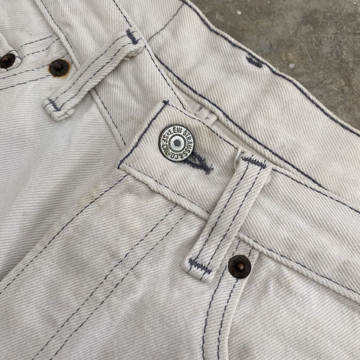 Levi's Size 29x29.5 Vintage 1985 Levis 501 White Jeans Size US 29 - 10 Thumbnail