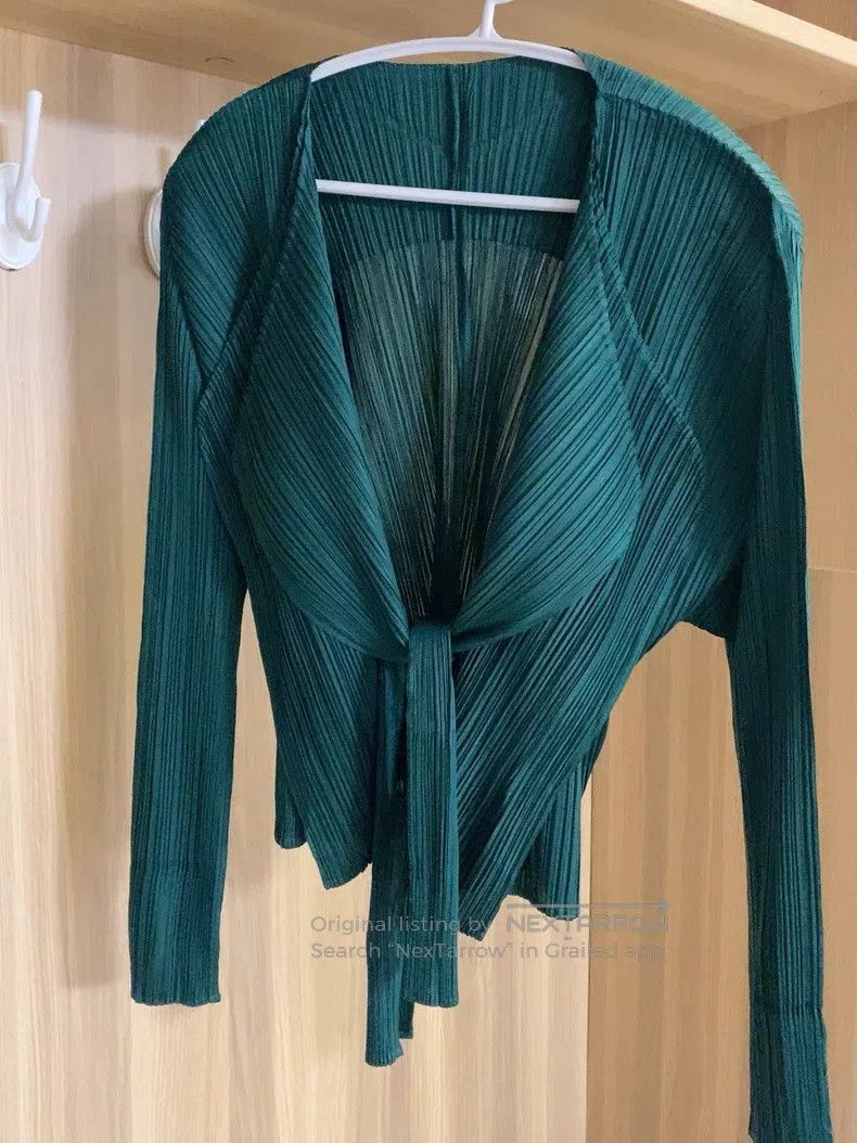 Issey Miyake Issey Miyake Green Coat Size L / US 10 / IT 46 - 2 Thumbnail