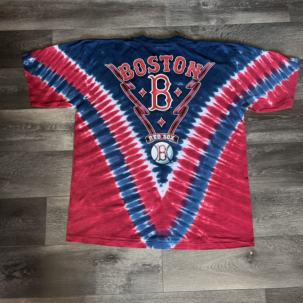 MLB Vintage 1990s Lee MLB Boston Red Sox Tie Dye Graphic T Shirt Size US XL / EU 56 / 4 - 2 Thumbnail