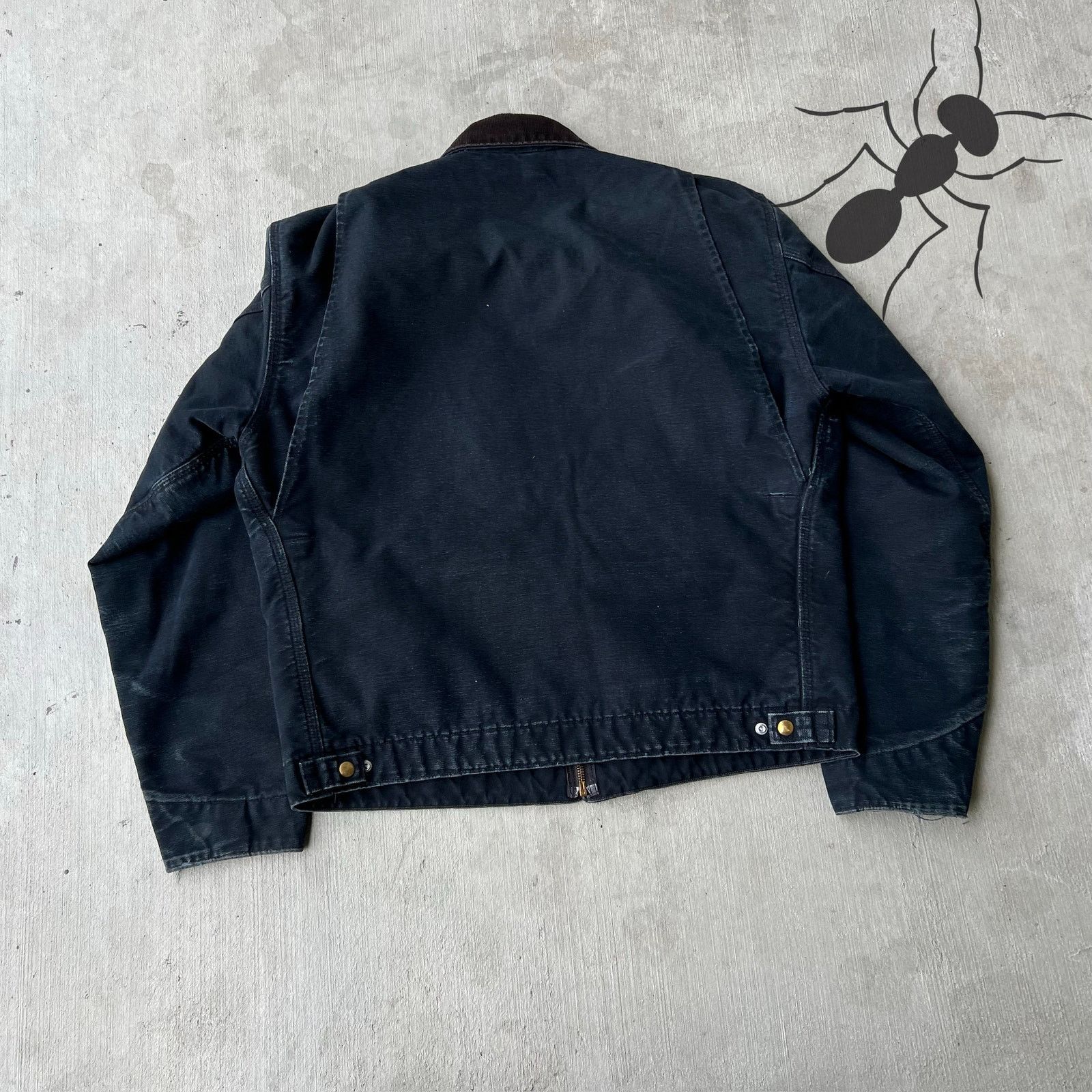 Carhartt × Vintage Carhartt J01 BLK faded black detroit work wear jacket Size US L / EU 52-54 / 3 - 6 Thumbnail