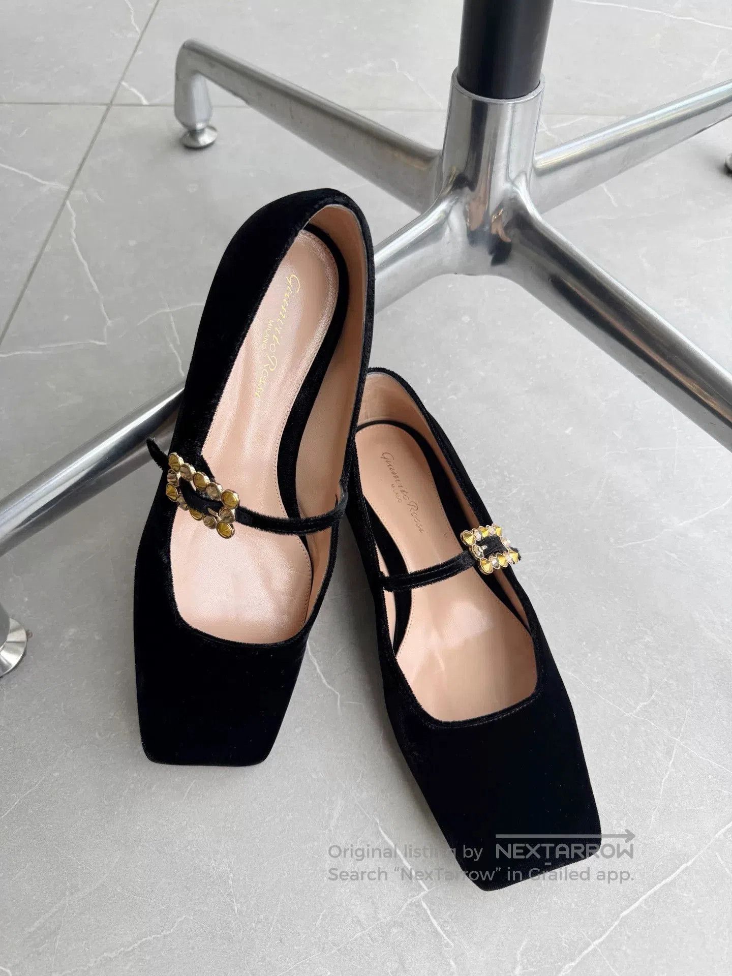 Sergio Rossi Gianvito Rossi Black Velvet Mary Janes. Size US 6 / IT 36 - 2 Thumbnail