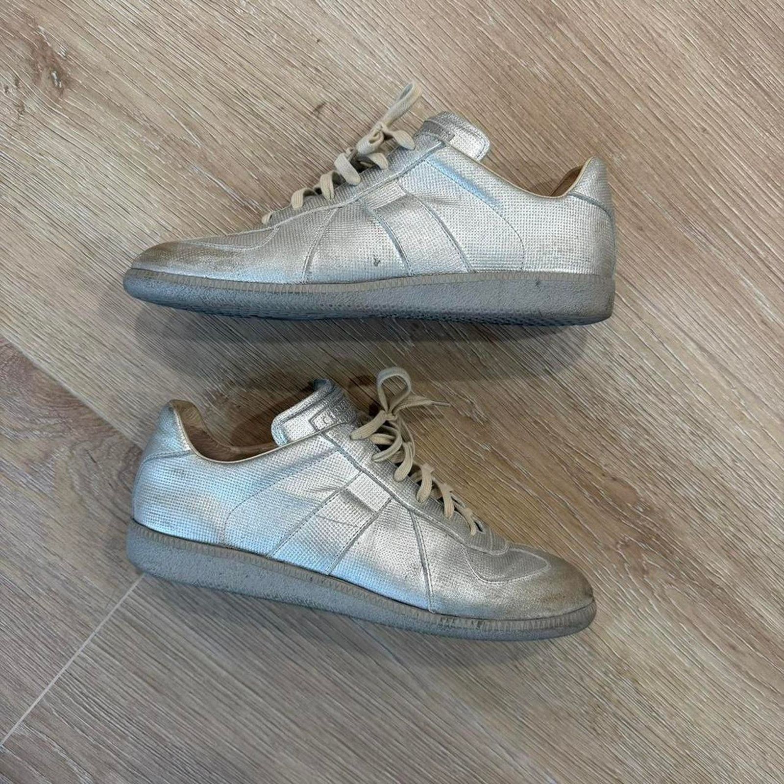 Maison Margiela Maison Margiela Replica GAT Silver Metallic Sneakers Size US 10 / EU 43 - 2 Thumbnail