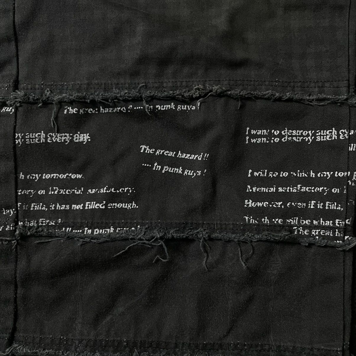 If Six Was Nine × Japanese Brand × Yasuyuki Ishii 🇯🇵☠️ MAD PUNK WORDING PATCHES SEDITIONARIES GOTHIC PANTS Size US 29 - 11 Thumbnail