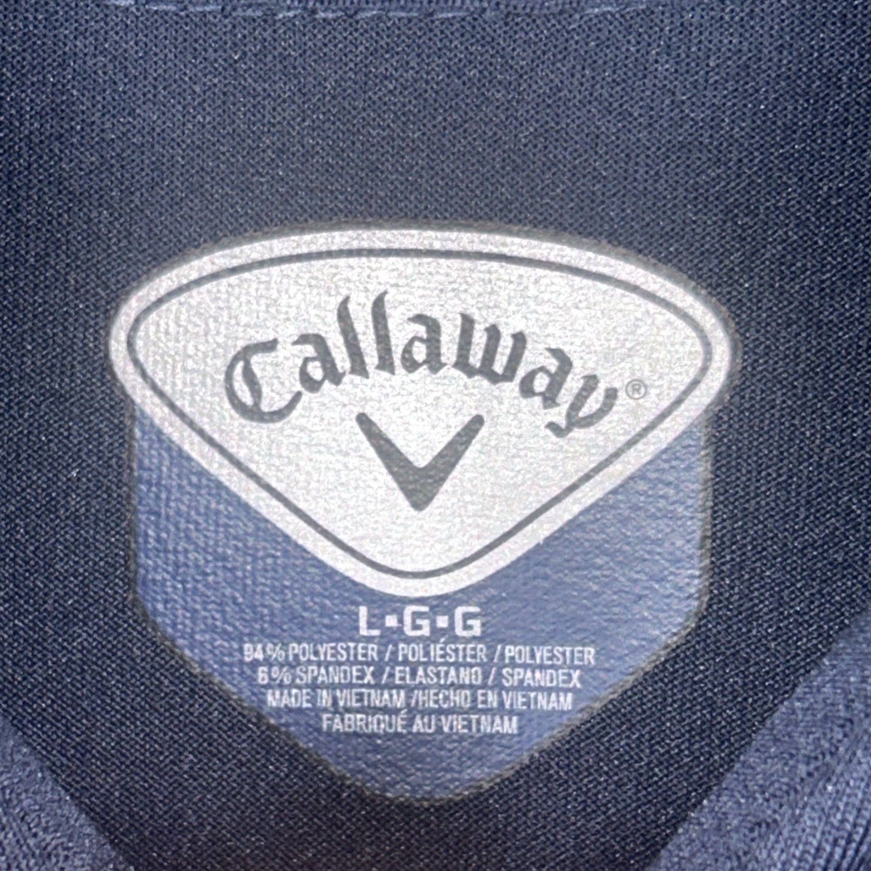 Callaway Callaway Polo Shirt Mens L Blue Short Sleeve Performance Stretch Striped Logo Golf Shirt Size US L / EU 52-54 / 3 - 3 Thumbnail