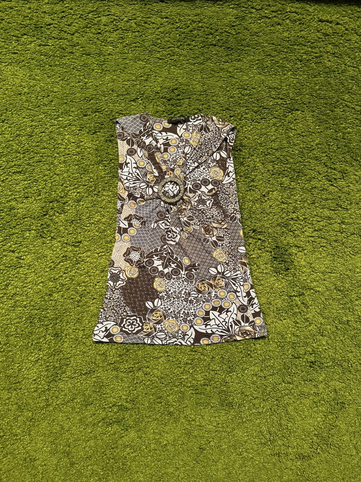 Just Cavalli × Roberto Cavalli × Vintage Roberto Cavalli 2000s vintage floral pattern tank top Y2K Size S / US 4 / IT 40 - 1 Thumbnail